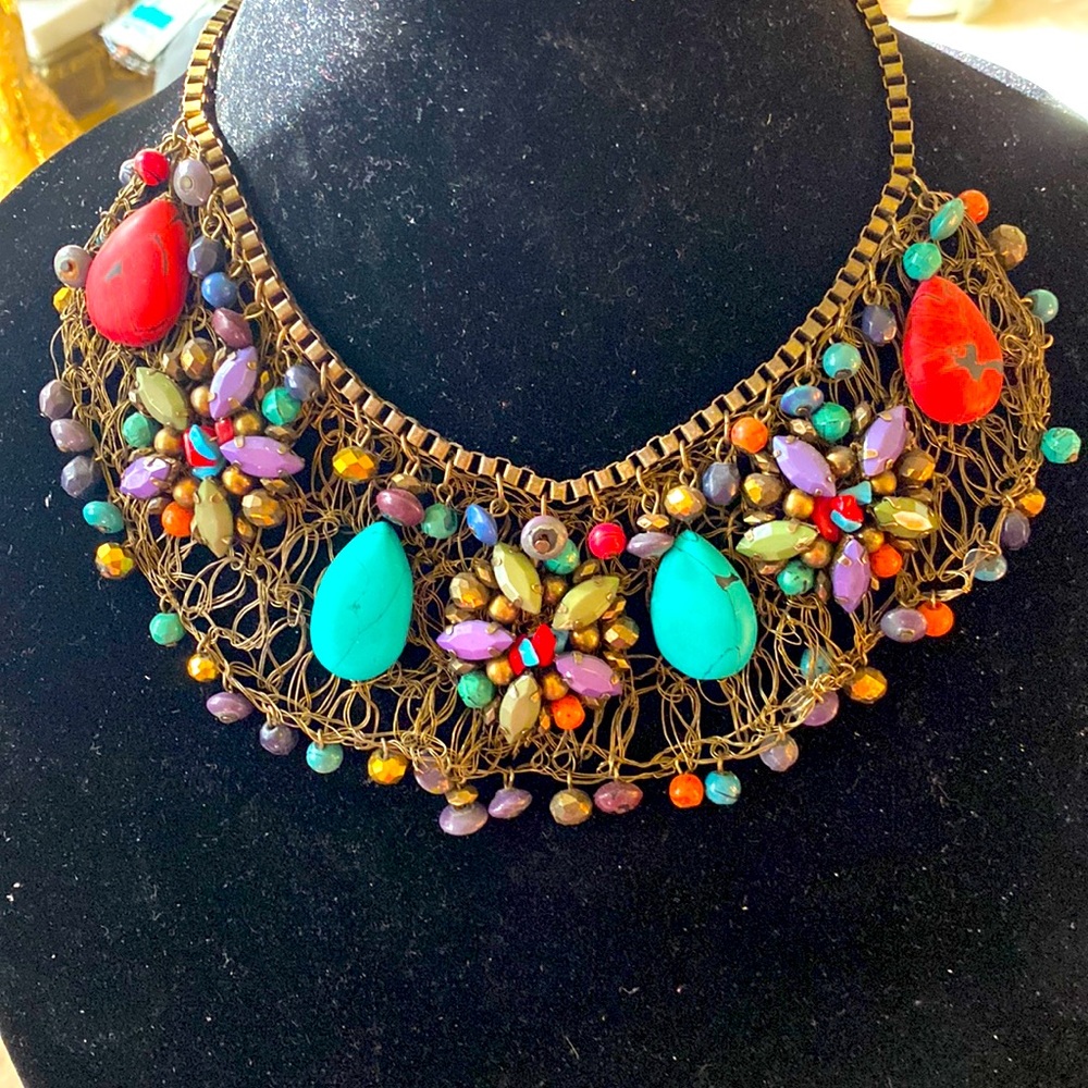 Nwot. Multi Colored Statement Necklace. - image 1